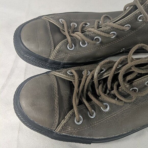 Converse Brown Leather High Top Sneakers Shoes Mens 10.5 10040000C Thinsulate - Picture 13 of 14